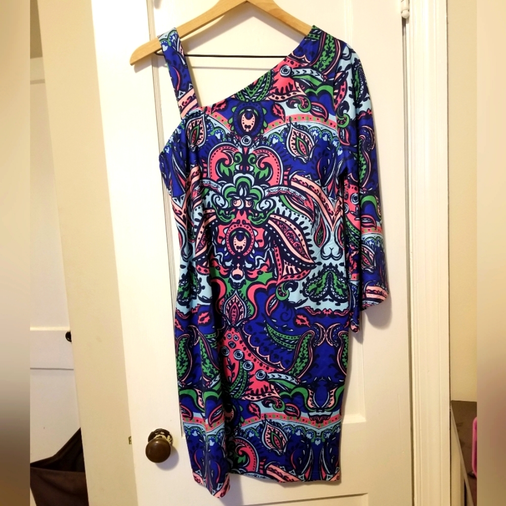 Tracy Negoshian One Shoulder Dress